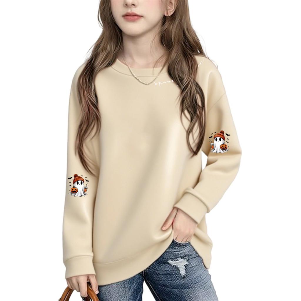Boys Girls Child Fashion Daily Versatile Casual Crewneck Sweatshirts Daily Long Sleeve Patchwork Top Sweatshirts