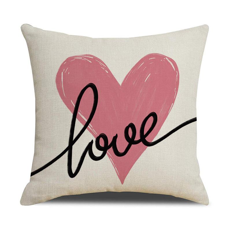 Valentines Day -ow Covers 18x18 Set Of 4 Love Heart Valentines Day Throw Pillows Decorative Cushion Cases Valentine Decorations