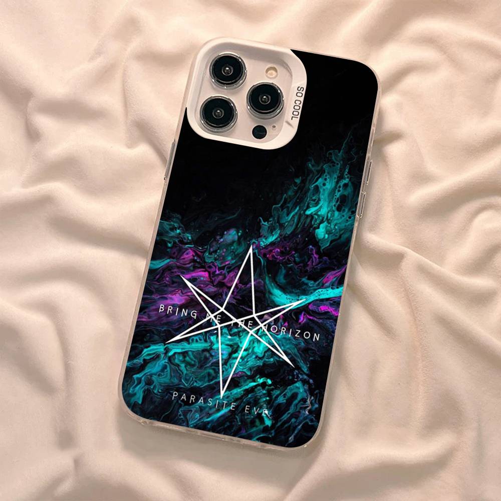 Bring Me The BMTH Horizon Phone Case Color Silver Shell For lPhone 17 16 16e 15 14 13 12 11 Pro Max Plus