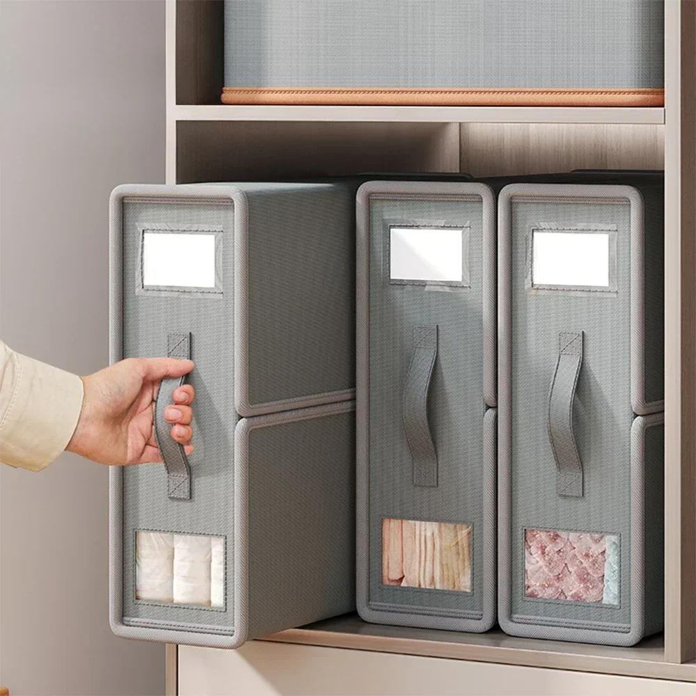 Laken Set Opbergdoos Organizer Stof Vouwen Raam Rits Deken Organizer Doos Kledingkast Bed Kleding Opberg Organizer