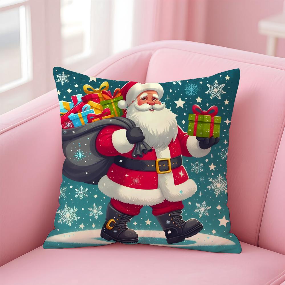 

C-CreativeS C-ChristmasS C-CushionS Cushion Cover Comfortable Reversible Pillow Cover Ideal for Car Sofa Bedroom & Beyond 12x12Inch