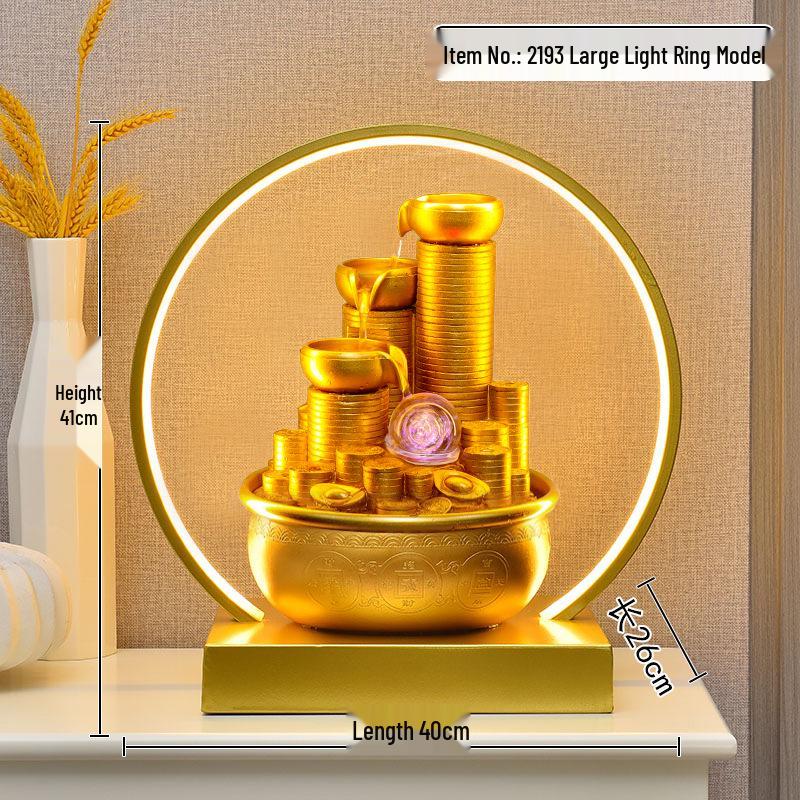 Exquisite Desktop Landscape Lamp with Lucky Cat, Money Tree, and Humidifier - Creative Gift Ornament