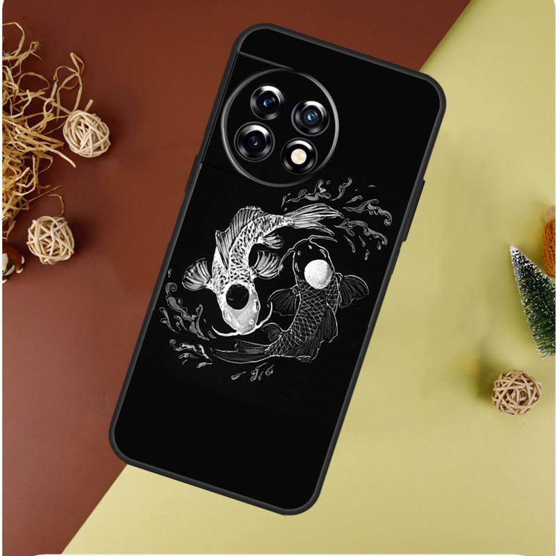 Koi Fish Yin Yang Art For OnePlus Nord CE 4 3 2 Lite N20 N30 9 10 Pro 8T 9RT 10T 10R 13R 12R 11 12 13 Phone Case