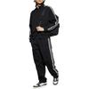 Emporio Armani Striped Zip-Up Stand Collar Long Sleeve Jacket Men jackets Black EM001110-AF13488-UC001