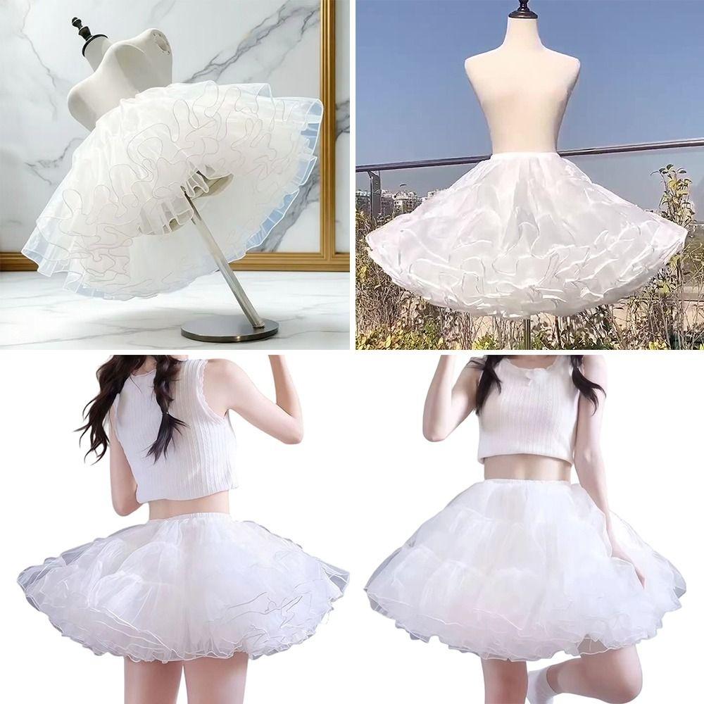 Mode Lolita Jupon Sans Cerceau Soucoupe Volante Robe de Bal Jupons Respirant Cosplay Jupe Crinoline Femmes Filles