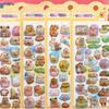 4pcs Creative Animal 3D Stickers Cute Cartoon Capybara Bubble Sticker Waterproof Decoration DIY Luggage Phone Decals Gift