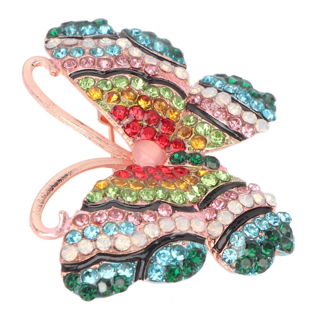 Brooch Pin Women Insect Lapel Safety Colorful Shining Diamond Decoration Gift for Women Girls Red