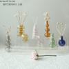 Feuerfreie Rattan-Glas-Aromatherapie-Flasche Leerer Ätherischer Parfüm-Diffusor Öl Wohnzimmer-Dekoration Farbe Doppelklein-Vase
