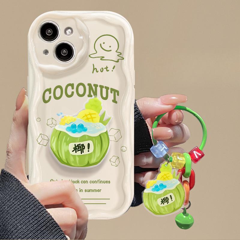 Coconut Bracket Suitable for Opporeno10 Mobile Phone Case A97/93 Couple Silicone R17 Soft Shell Reno9/8 Full Package