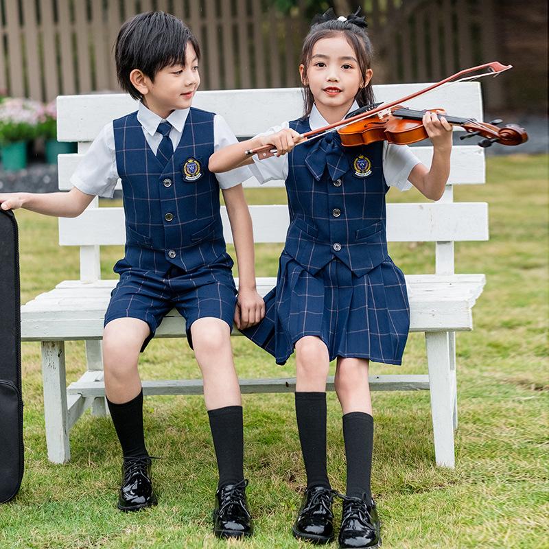 Children's Uniform Set: Primary School & Kindergarten, Four Seasons, Boys & Girls, Three-Piece