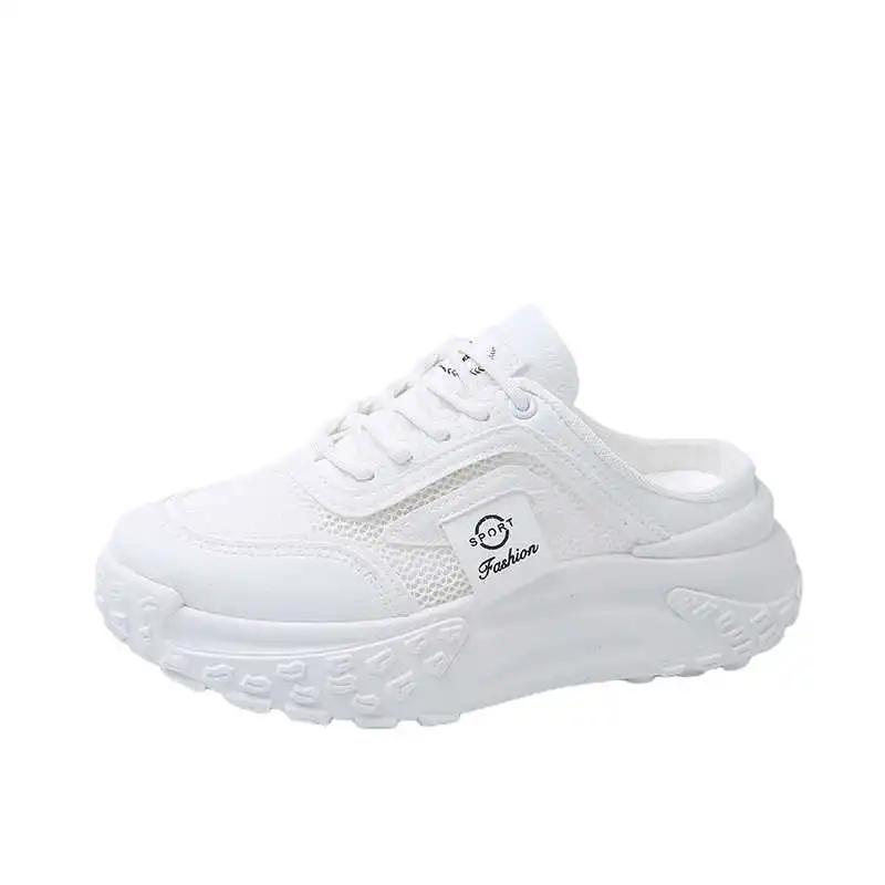 Fashion Sumer Thick-heeled Loafers Woman Luxury Casual Women's Light Green Sneakers Green Shoes Woman Sport Super Deals Sepatu