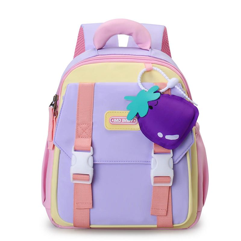 

Manufacturer s new kindergarten schoolbag cartoon cute children s trend backpack anti-lost boys and girls backpack фіолетовий