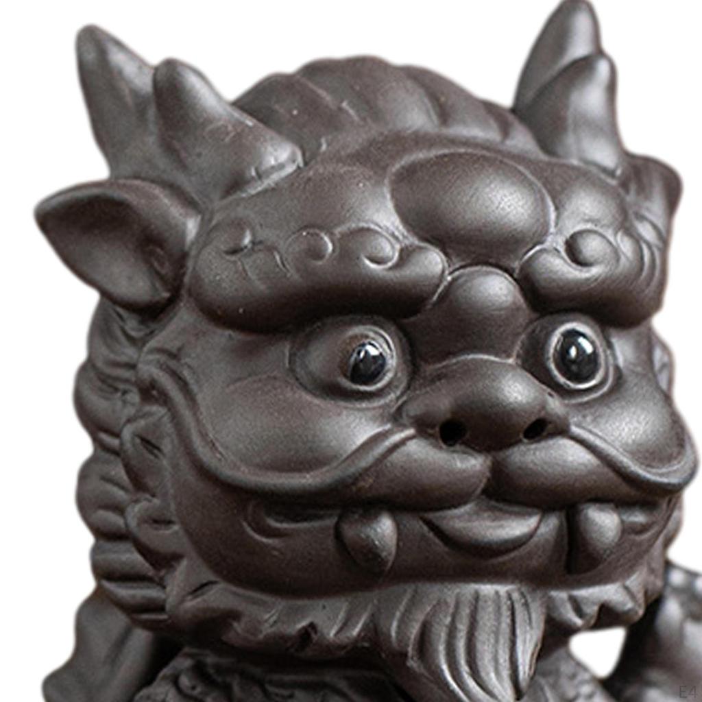 Figurine Mini Tea Pet Ornament ,Chinese Miniature Statue Year for Accessories