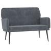 351415 vidaXL Banc Gris foncé 108x79x79 cm Velours