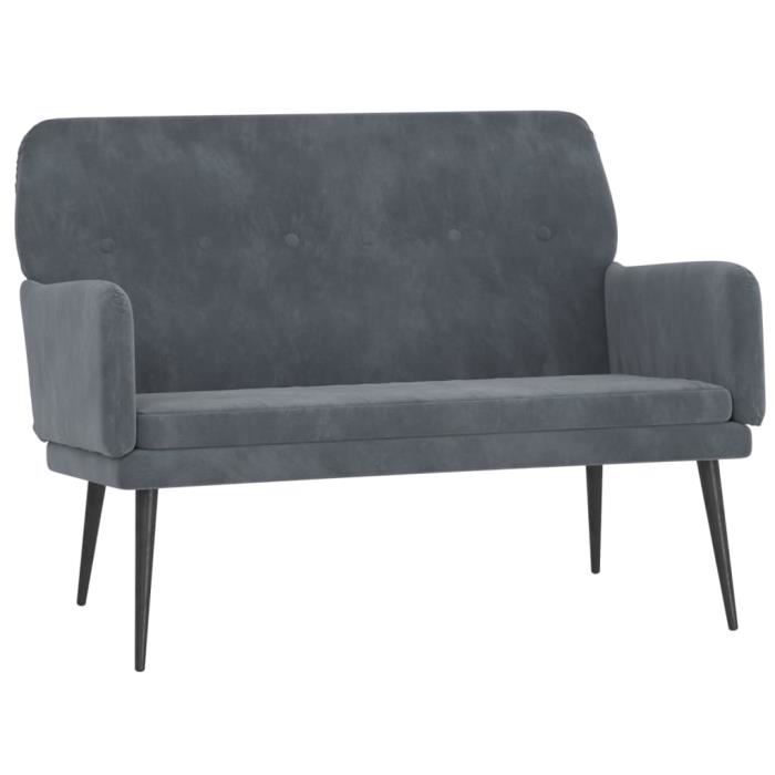 351415 vidaXL Bench Dark Grey 108x79x79 Cm Velvet