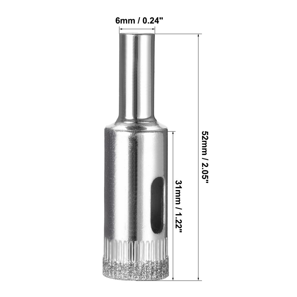 Uxcell 5pcs 16mm 18mm 14mm Diamond Coated Drill Bit Tile Marble Glass Ceramic Hole Saw Drilling Bits DIY Wall Hole Saw Drilling