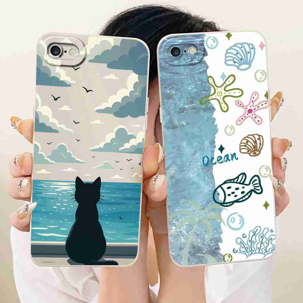 For iPhone 6 Casing Candy Painted Silicone Soft Phone Case For Apple iPhone6 iPhone 6 Cover A1549 A1586 A1589 Shockproof Bumper