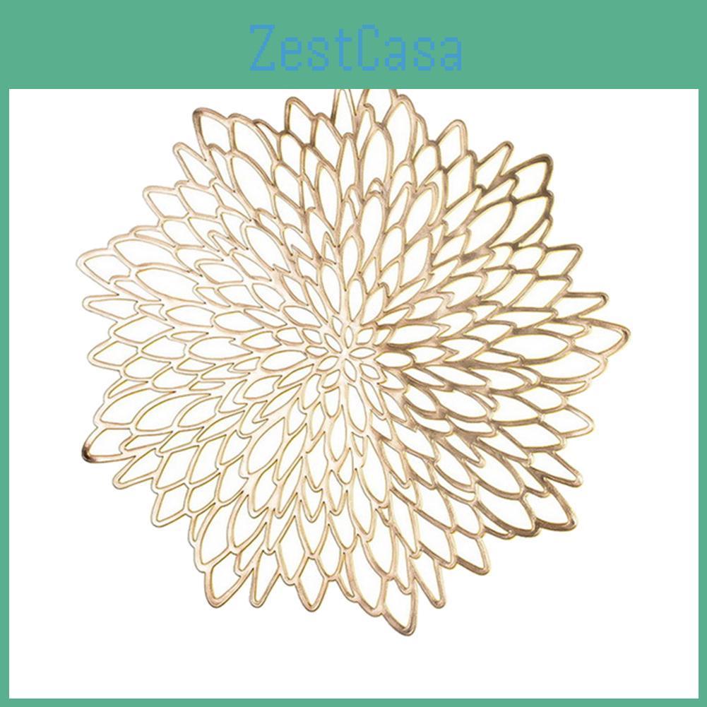 Round Flower Hollow Coaster 38cm Table Bowl Dish Pad Mat Placemat Party Decor