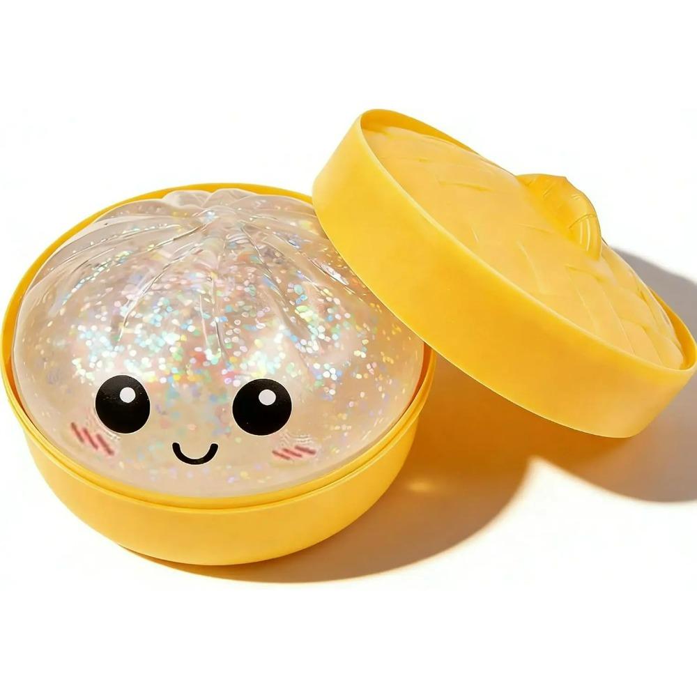 Fun Glitter Dumpling, Glitter Dumpling Squishy Box Dumplings Squishy Anxiety Relief Fidget Soft Squeeze Decompression Dough