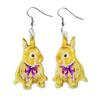Ear Pendants Attractive Cartoon Lightweight Dangle Earrings Acrylic Easter Bunny Pet Earrings Women Earrings Jewelry Accessory