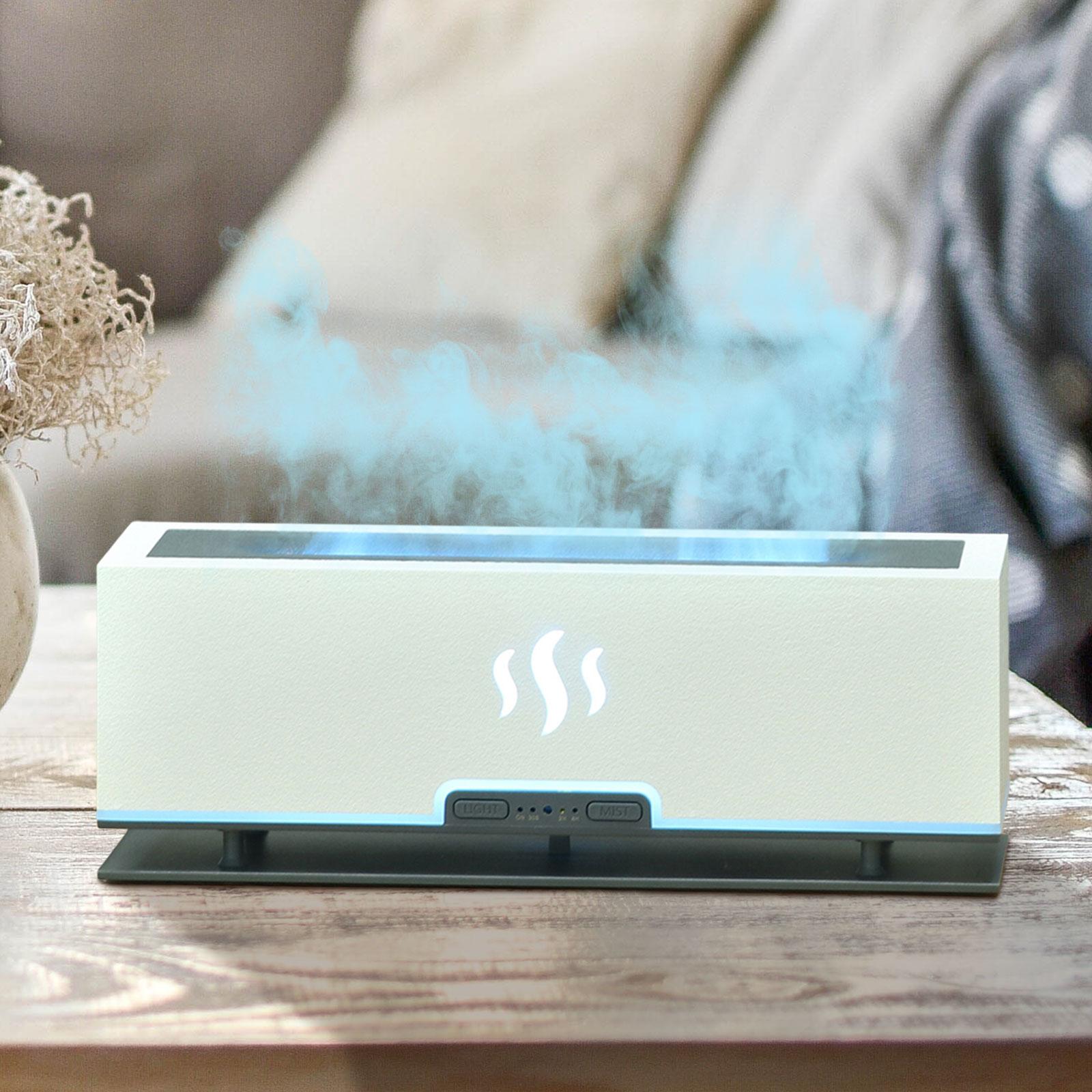 Simulation Flame Humidifier Portable 2 Colors Flame Mute Aroma Diffuser Mist Humidifier for Hotel Home Gift Office Drawing Room белый