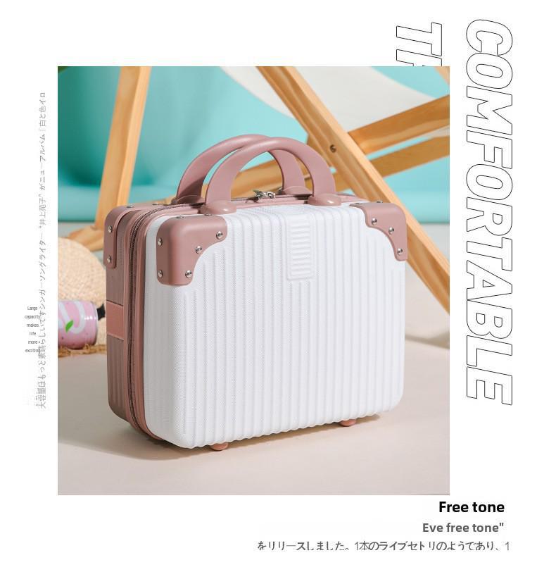 14-Zoll Damen Leichtes Kleines Gepäck: Tragbare Make-up- und Aufbewahrungsbox mit großem Fassungsvermögen