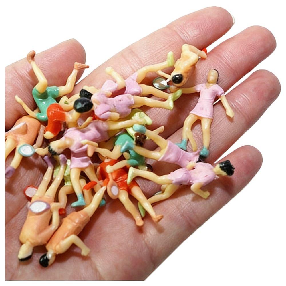 10pcs 1/75 1/50 Scale Making Football Game Scene Colorful Football Sports People