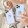 Cute anime Shark Phone Case For iPhone 17 16 15 14 13 12 11 Pro Max Plus Satin Colorful Cover