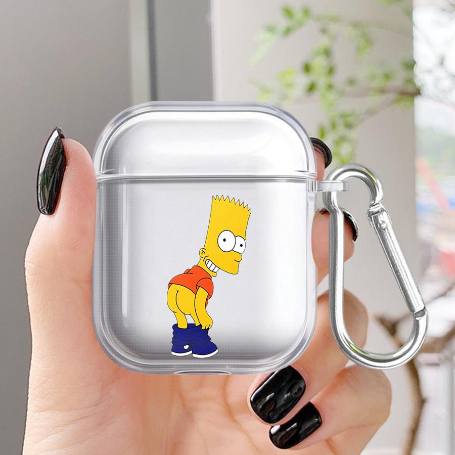 Funny The Simpsons Clear Earphone Cases Cover Case For Airpods 4 Pro2 1 Pro3 3 2 Pro
