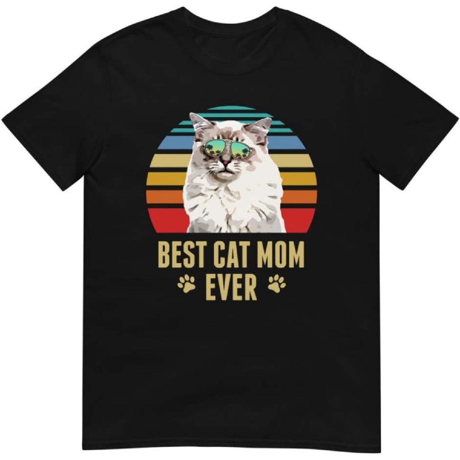 Ragdoll Cat Best Cat Mom Ever Retro Beach Vibe T-Shirt XXXXXL разноцветный