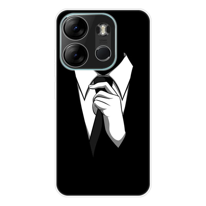 For Tecno Pop Pop7 Case Soft Silicone Back Cover Cartoon Phone