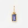 New Titanium Steel 12 Birthstone Pendant DIY Accessories Necklace Square Colored Zircon Pendant Color Preservation