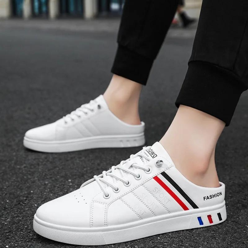 Men's Baotou Slippers Fashion Outdoor Casual Shoes for Men Slip-on Slippers for Men Summer New Comfort Half Slippers Big Size 48