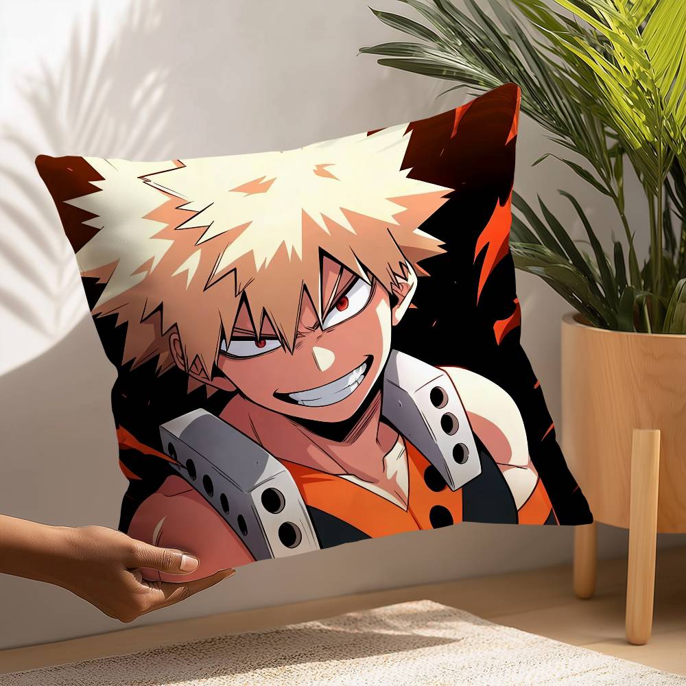My Hero Academia Katsuki Bakugo Pillow Case Plush Fabric Soft Pillowcase Double Sided Print Cushion Cover Household Gifts