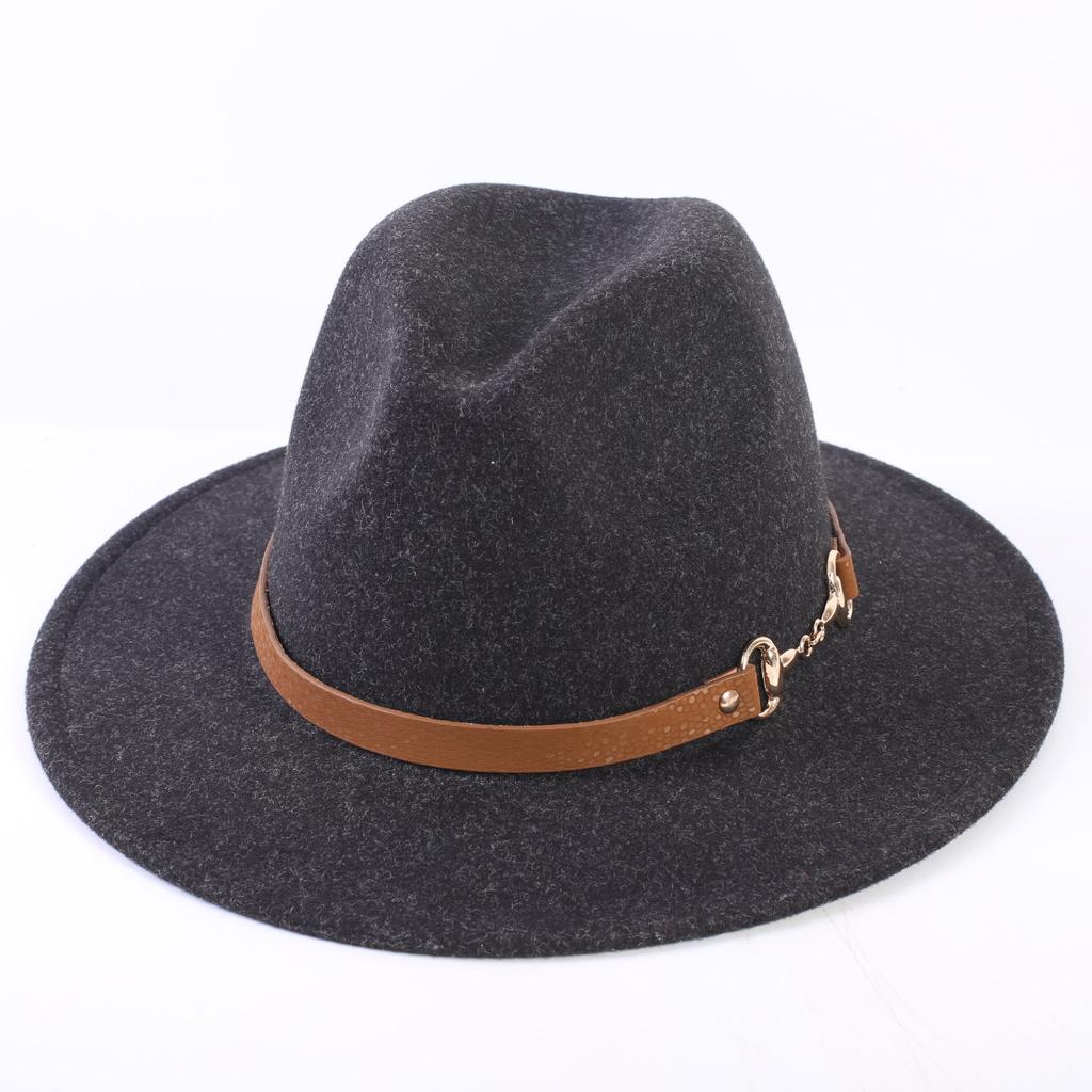 Popular European and American high-end wool top hat, men's and women's fashion versatile elegant top hat jazz hat