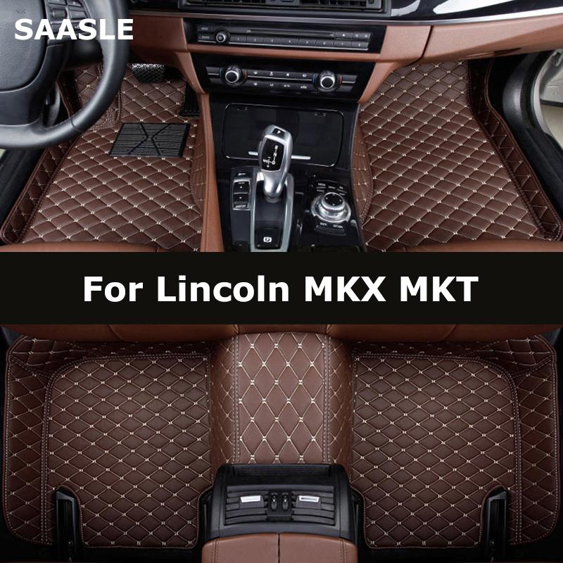 

SAASLE Пользовательские автомобильные коврики для Lincoln MKX MKT Автоковры Аксессуары для ног 2006-2013 MKX чёрный