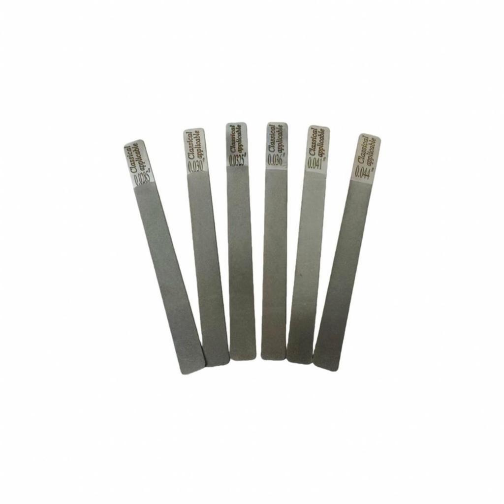 6 Pieces Guitar Nut File Set Flat Sturdy for Workbench