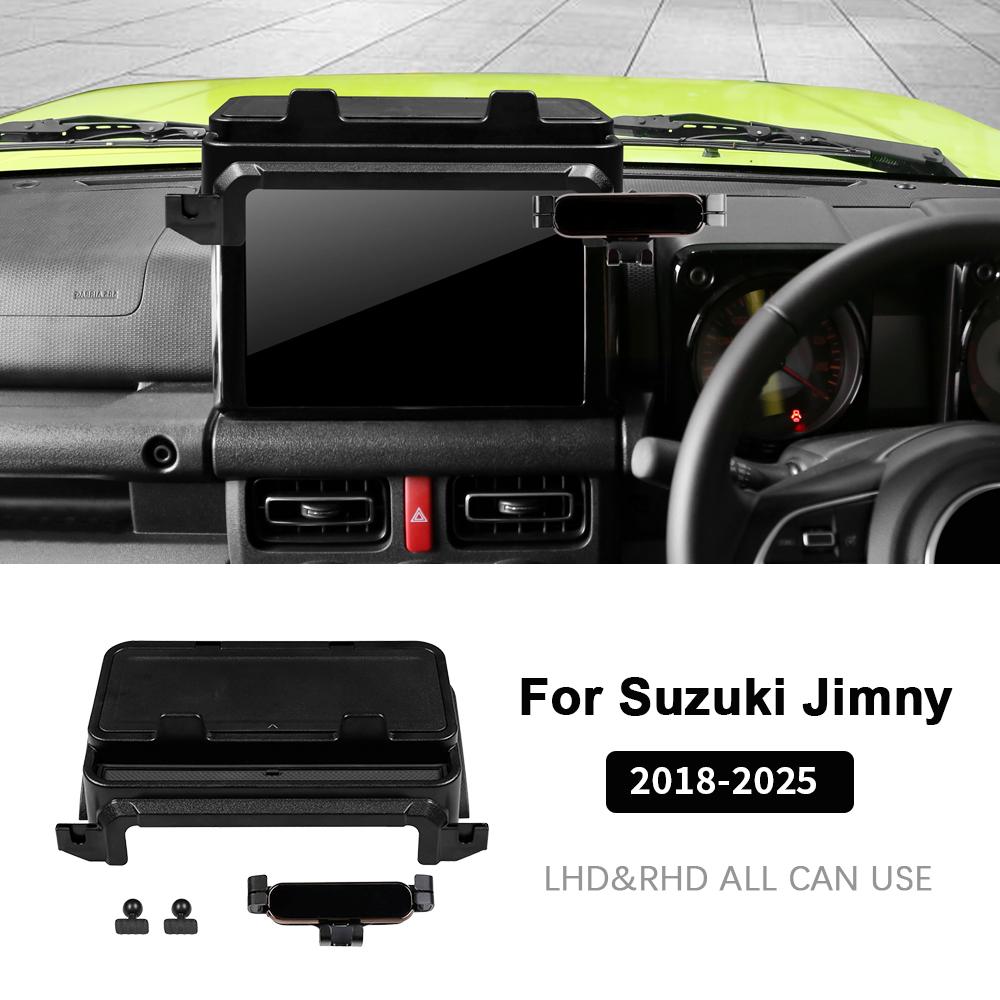 For Suzuki Jimny 2018-2025 Dashboard Screen Storage Box ABS Anti Scratch Interior Decor Practical Organizer Auto Accessories