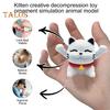 3D Printed Cat Ornament Retractable Kitten Figurine Desktop Pet Cat Fidget Toy for Stress Relief Home Office Shelf Desk