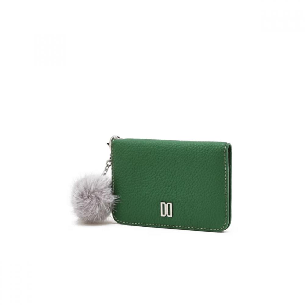 Daks Jelly Pom Pom 2 Tier Slim Card Wallet Green Dcho6f902e2