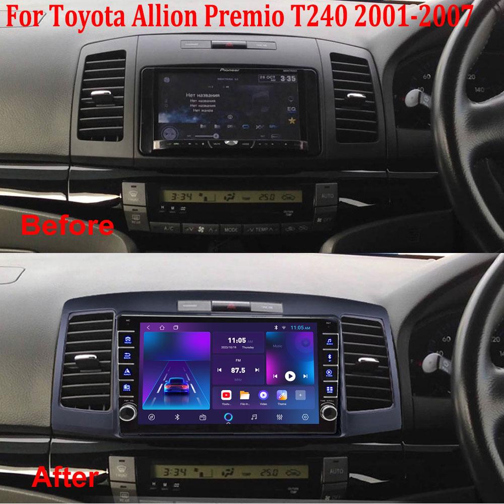 icreative 2 Din Android Autoradio Multimedia Video Player für Toyota Allion Premio T240 2001-2007 mit Knopf Knopf Carplay WiFi 2+32GB