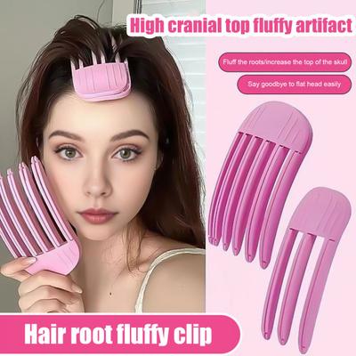 3Pcs/Set Fluffy Hair Comb Clip Hair Roller Natural Bump Up Comb Volume Clip Portable Travel 3/6 Teeth Forehead Bangs Styling Comb
