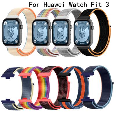 Nylon WatchBand Strap For Huawei Watch Fit 3 Wristband Elastic Weave Sport Loop Bracelet For Huawei Watch Fit 4 Pro WatchStrap