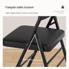 Portable Folding Chair with Backrest - Ideal for Home, Office, Dorm, or Dining