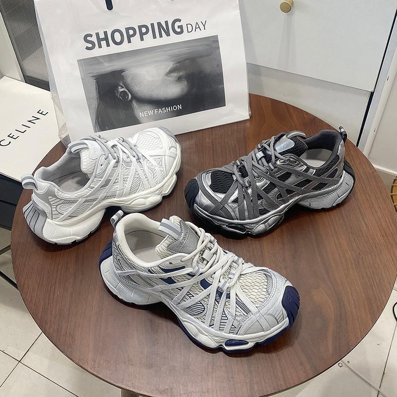 European Station Polish Retro Internet Celebrity Explosion Paris Daddy Shoes Women's 2025 New Platform Sports Casual Shoes Tide