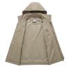 Men Plus Size Hooded Windbreaker Detachable Hood Casual Outdoor Jacket