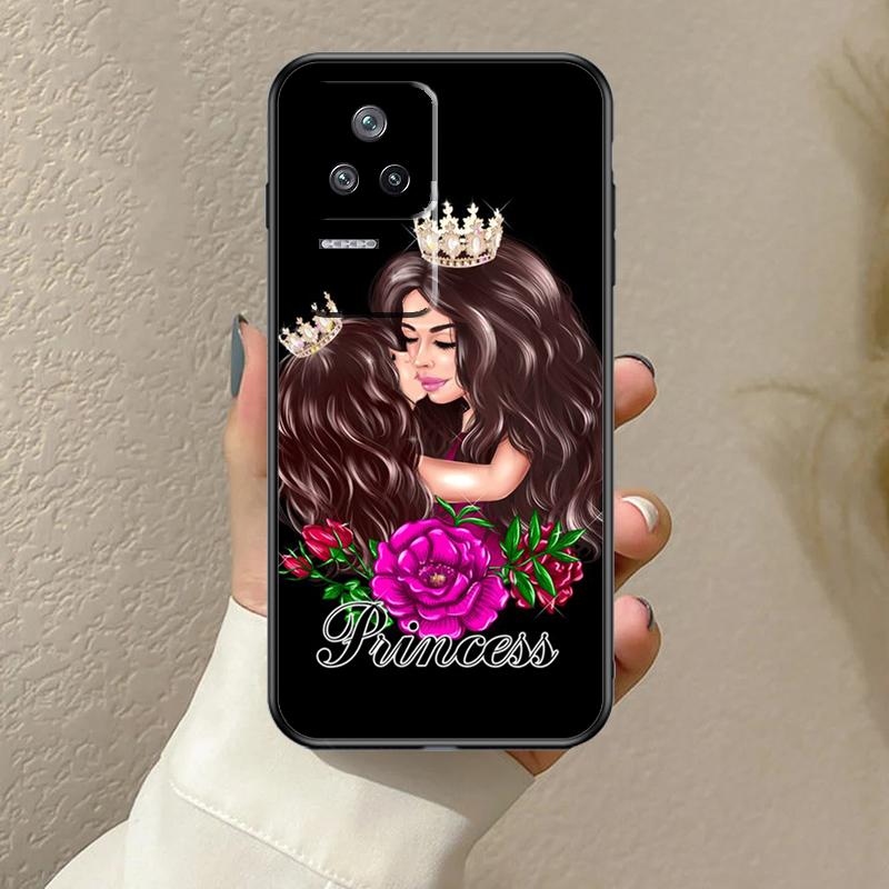 Baby Mother Brown Girl Family Case For Xiaomi 15 Ultra 13 14 13T 14T 15T Pro 17 Pro Ma  POCO F7 F5 F6 X5 X6 X7 Pro Cover