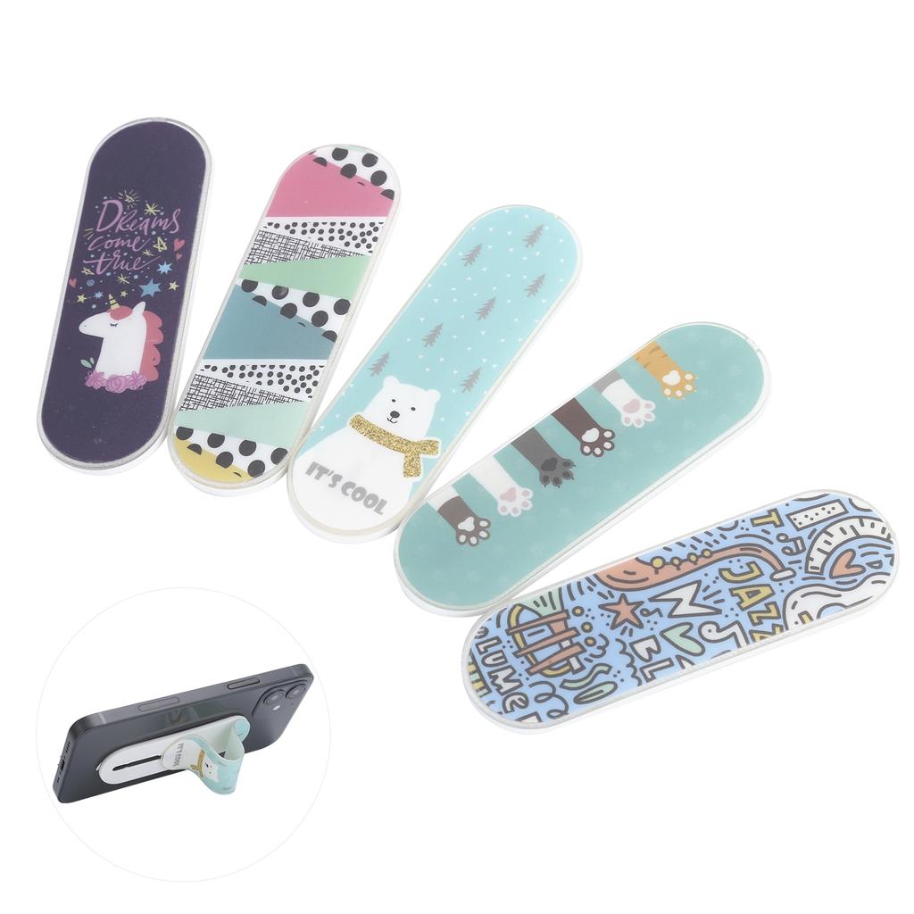 MOMO STICK 5 Piezas Almohadilla de Gel Adhesiva Reutilizable Soporte Anillo Agarre para Dedos para Teléfono IOS