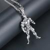 Men Gym Bodybuilder Pendant Necklace Muscle Fitness Expert Sports Necklace
