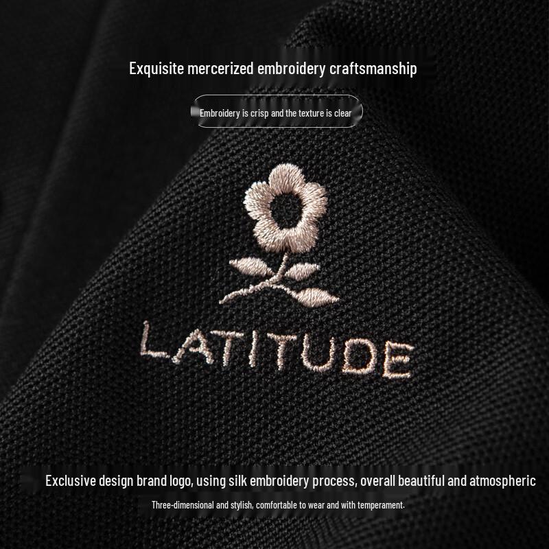 MONTAGUT Men's 100% Cotton Embroidered Long Sleeve Polo Shirt